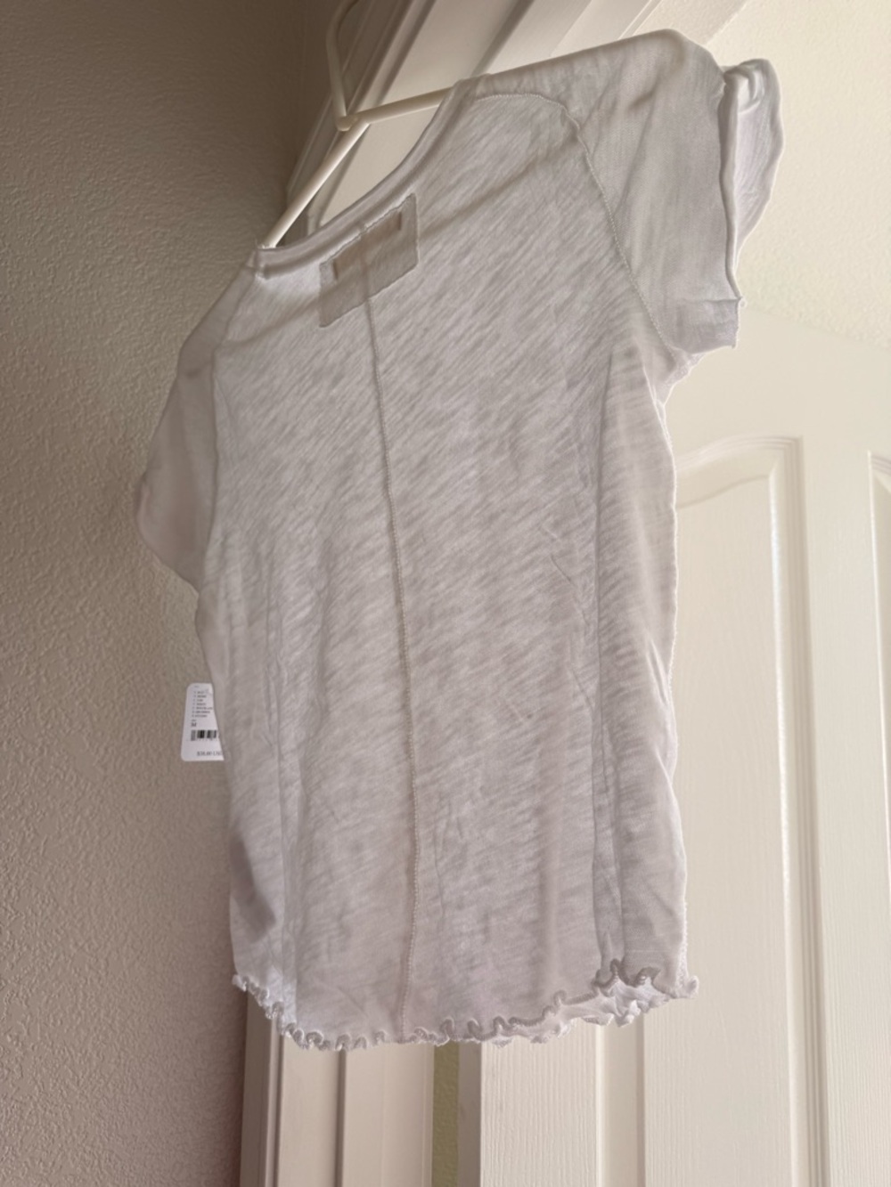 NWT White free people be my baby tee - Picture 5 of 7